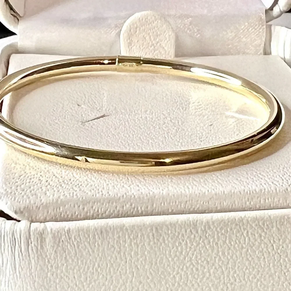Madi K 14K Yellow Gold Baby Slip-On Bangle Bracelet – 5” circumference